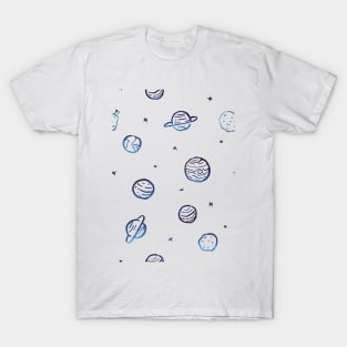 Planets Pattern T-Shirt